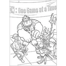 Wreck-It Ralph with support group members coloring page