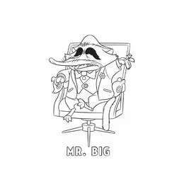 Mr. Big in his office chair coloring page