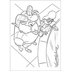 Zootopia Chief Bogo and Officer Hopps on patrol coloring page