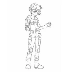 Nagisa Shiota in casual outfit coloring page