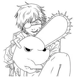 Chainsaw Man - Free printable coloring pages