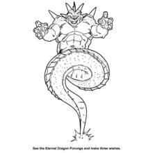 Porunga the Eternal Dragon granting wishes coloring page