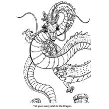 Shenron the wish-granting dragon coloring page