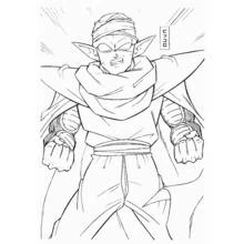 Piccolo standing with fists clenched coloring page