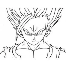Gohan with intense super saiyan stare coloring page