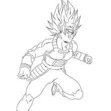 Vegito in fierce fighting stance coloring page