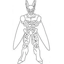 Cell standing in a confident pose coloring page