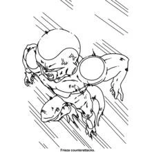 Frieza counterattacks coloring page
