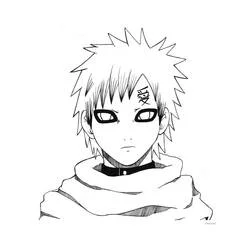 Gaara - Free printable coloring pages