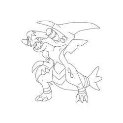 Garchomp - Free printable coloring pages