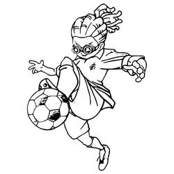 Jude Sharp controlling the soccer ball coloring page