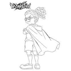 Jude Sharp with dreadlocks and cape coloring page