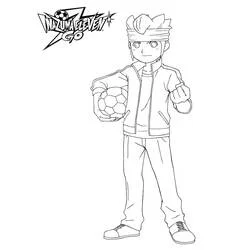 Mark Evans holding a soccer ball coloring page