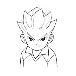 Axel Blaze with a determined look coloring page