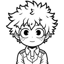 Izuku Midoriya - Free printable coloring pages