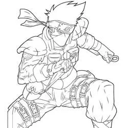 Kakashi - Free printable coloring pages