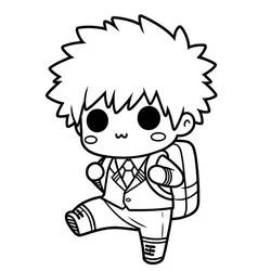 Katsuki Bakugo - Free printable coloring pages