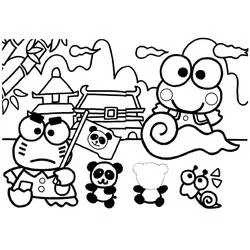 Keroppi - Free printable coloring pages