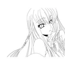 Mew Mew Power girl with braided hair coloring page