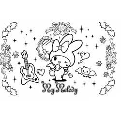 My Melody - Free printable coloring pages