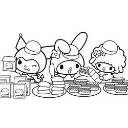 My Melody - Free printable coloring pages