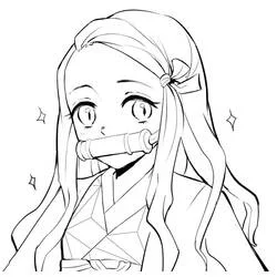 Nezuko - Free printable coloring pages