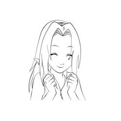 Sakura Haruno - Free printable coloring pages