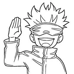 Satoru Gojo - Free printable coloring pages