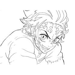 Tanjiro - Free printable coloring pages