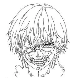 Tokyo Ghoul - Free printable coloring pages