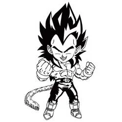 Vegeta - Free printable coloring pages