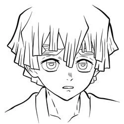Zenitsu - Free printable coloring pages