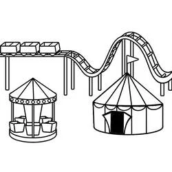 Amusement Park - Free printable coloring pages