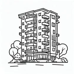 Apartment - Free printable coloring pages
