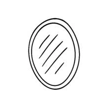 Oval bathroom mirror coloring page