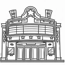 Cinema - Free printable coloring pages