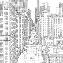 City - Free printable coloring pages