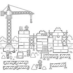 Construction site - Free printable coloring pages