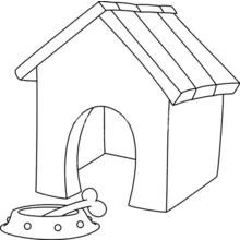 Dog House - Free printable coloring pages
