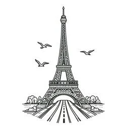 Eiffel Tower - Free printable coloring pages