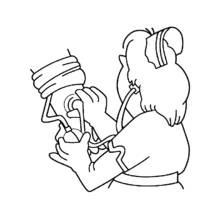 Nurse checking a patient's blood pressure coloring page
