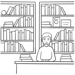 Library - Free printable coloring pages