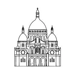 Sacred Heart Paris - Free printable coloring pages