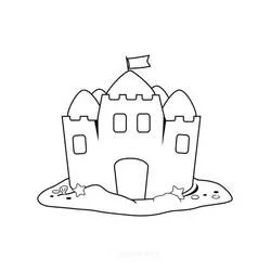 Sand castle - Free printable coloring pages