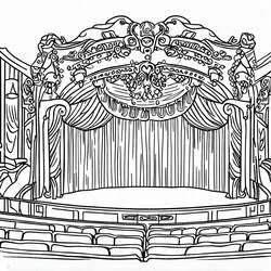 Theater - Free printable coloring pages