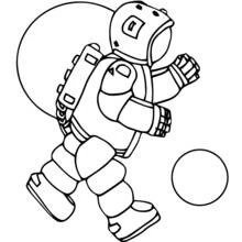Astronaut - Free printable coloring pages