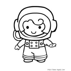 Astronaut - Free printable coloring pages
