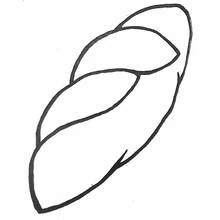 Pain au chocolat pastry outline coloring page