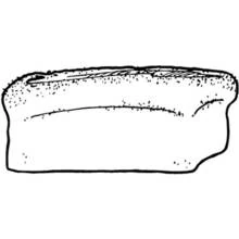 Loaf of bread with crusty top coloring page