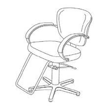 Barber styling chair coloring page